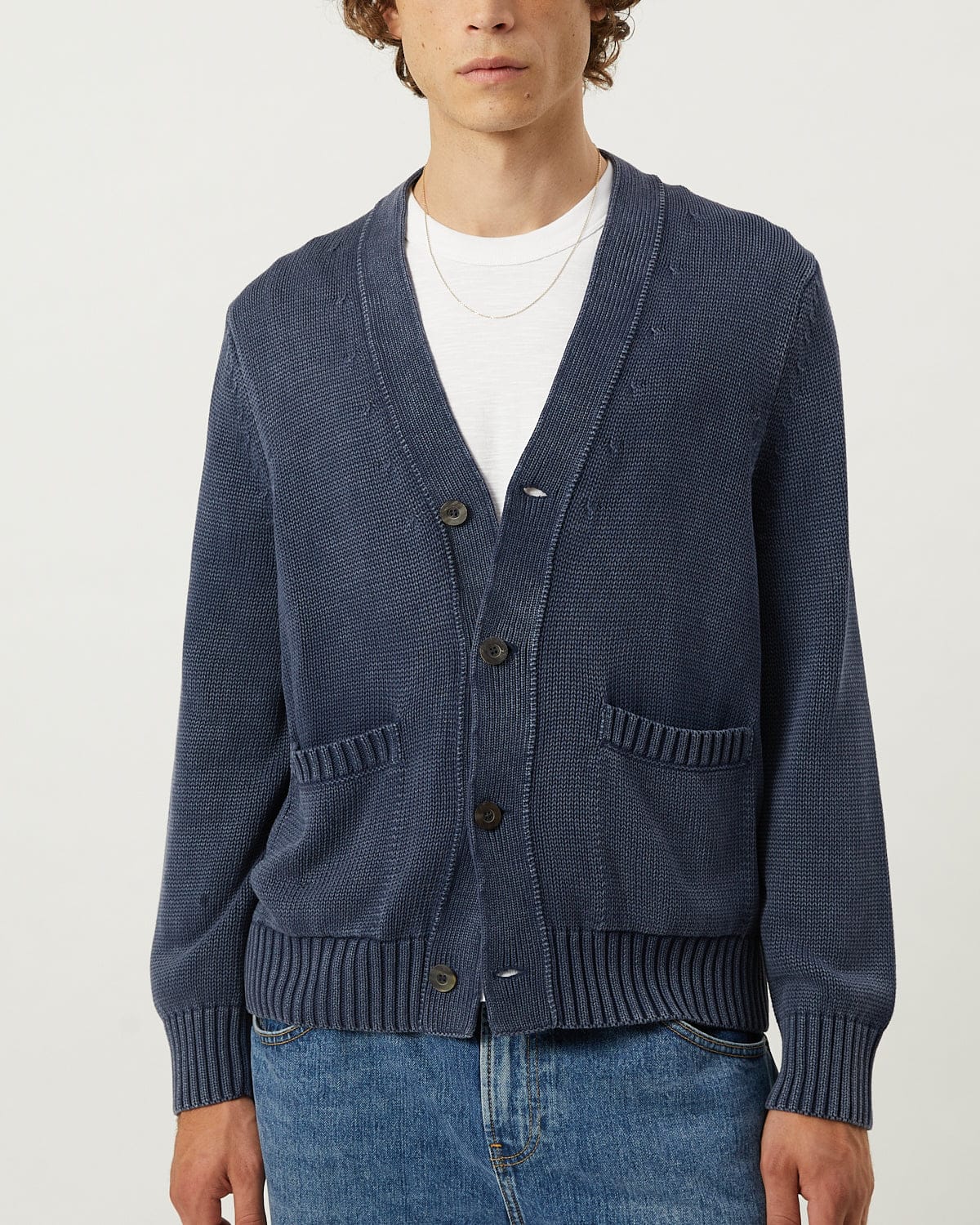 Acid Wash Cardigan - Midnight - Image 4