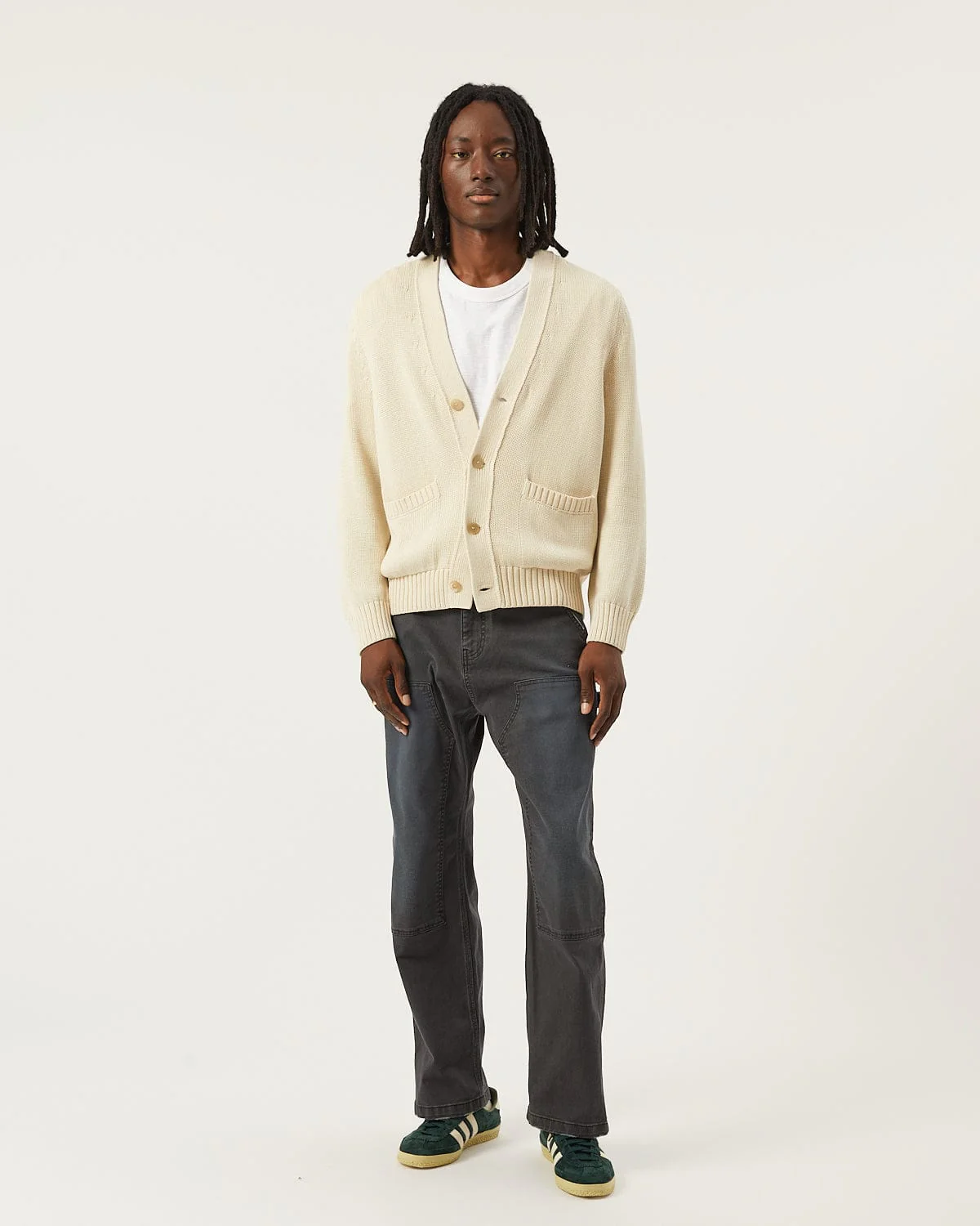 Acid Wash Cardigan - Natural - Image 3