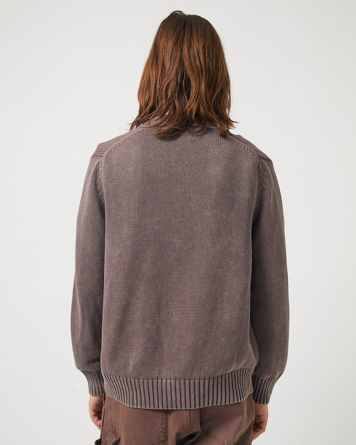 Acid Wash Cardigan - Washed Purple - Image 4