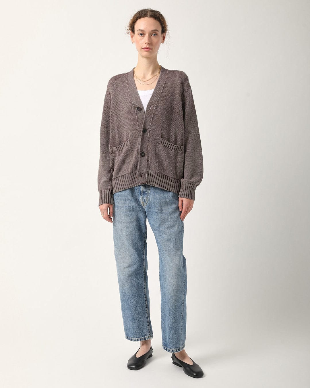 Acid Wash Cardigan - Washed Purple - Image 5