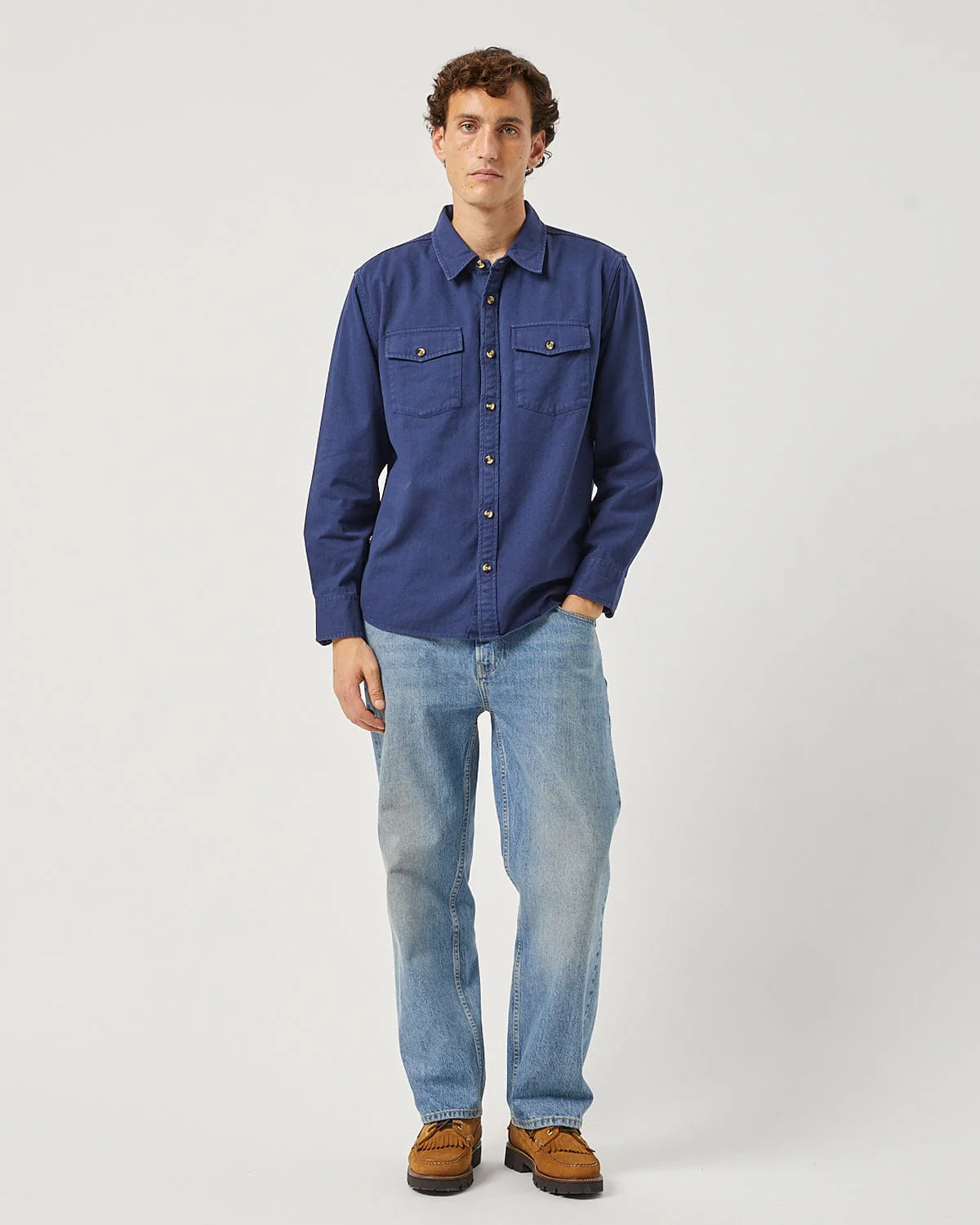 Denim LS - Navy