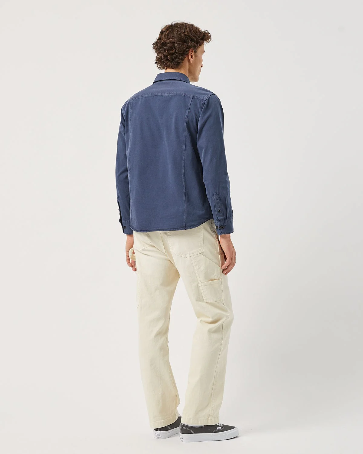 Garment Dye Twill LS - Navy - Image 4