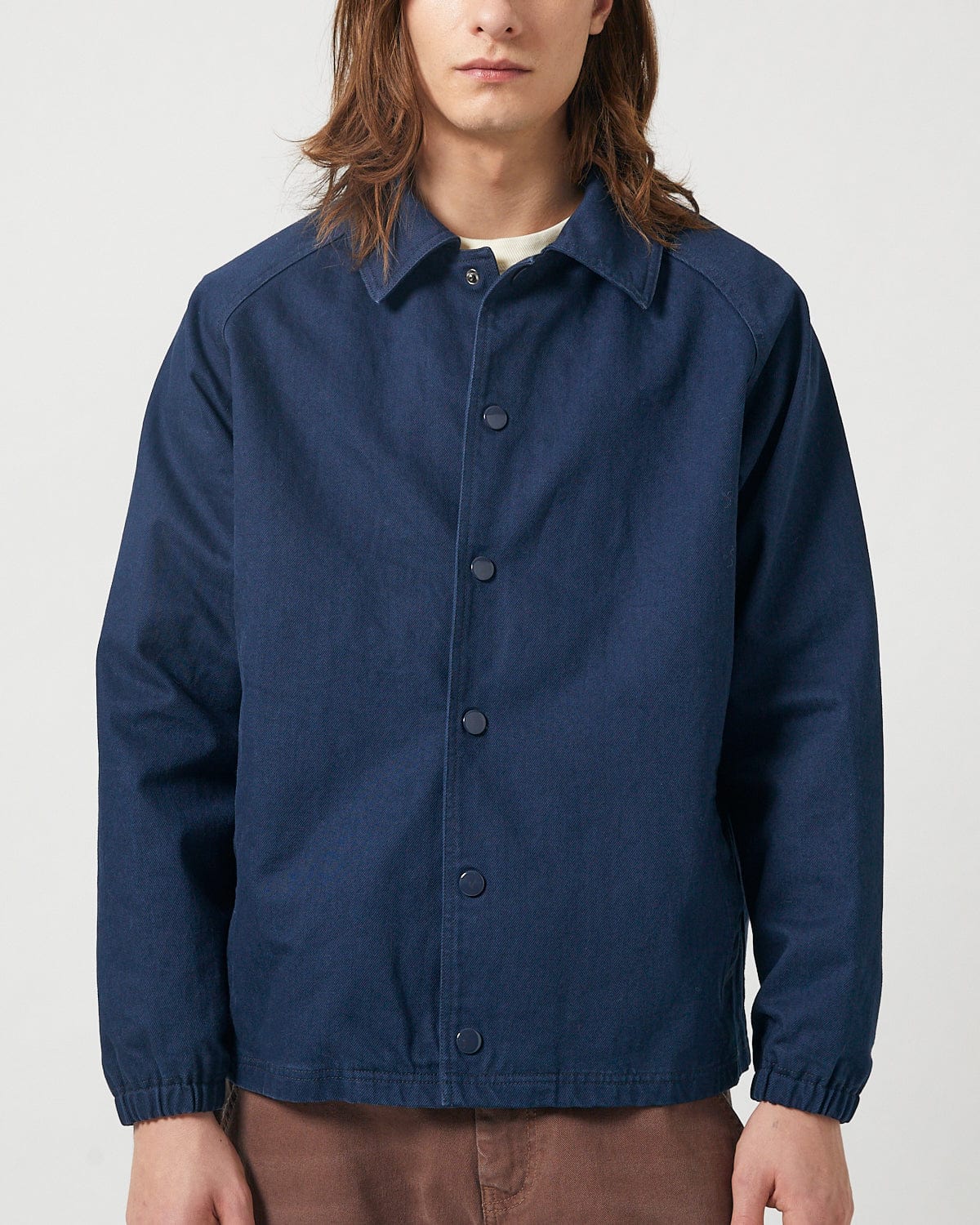 Garment Dyed Coach Jacket - Navy - Image 2