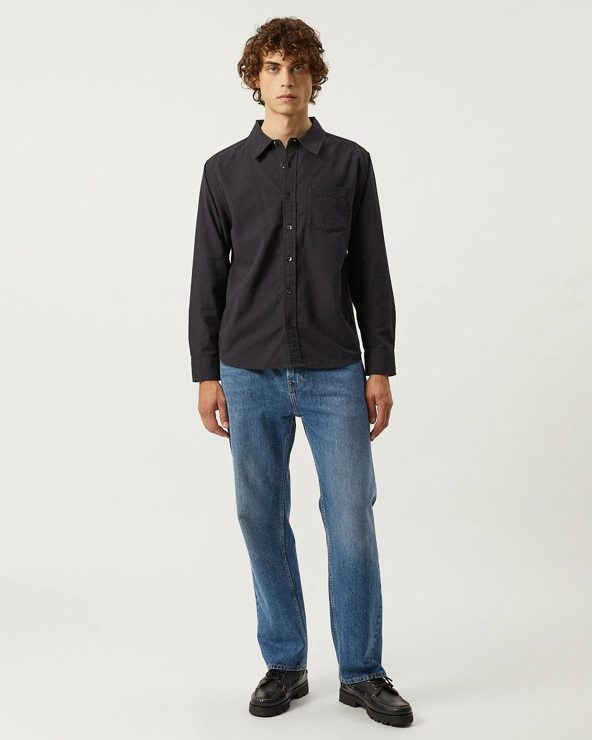 Linen Cotton LS - Black - Image 2