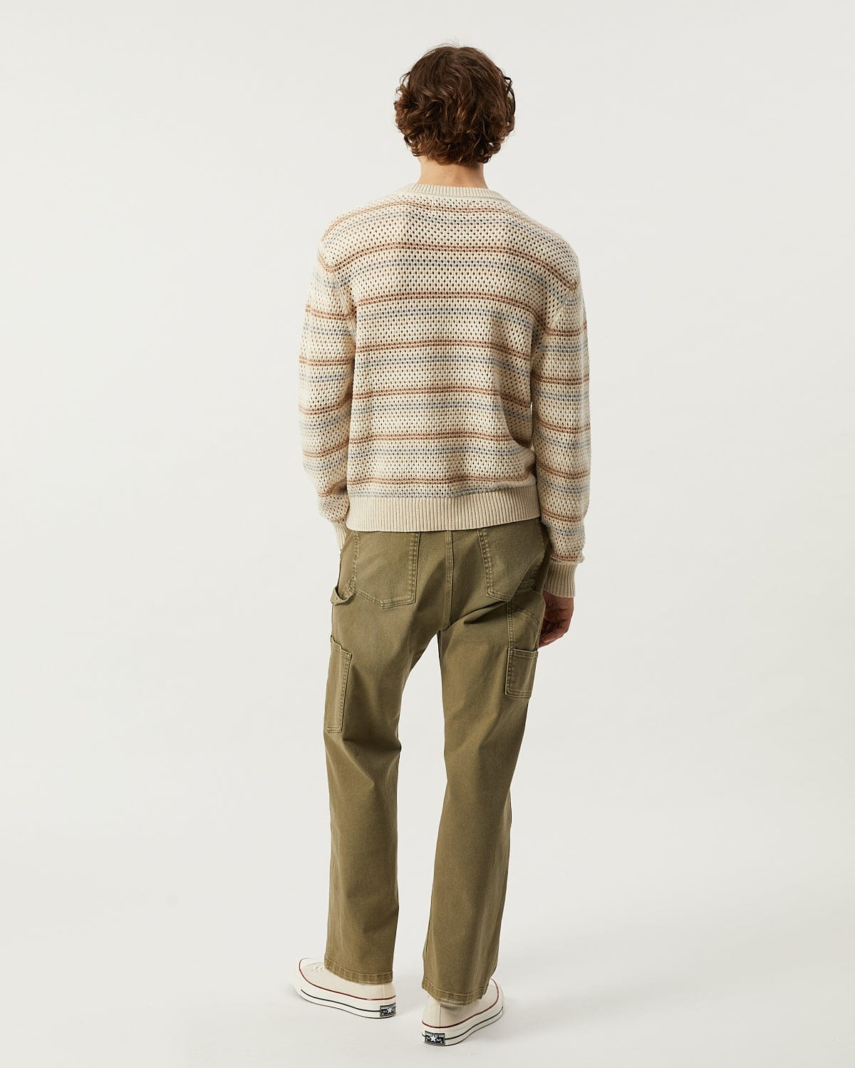 Linen Stripe Pointelle Crewneck - Image 3