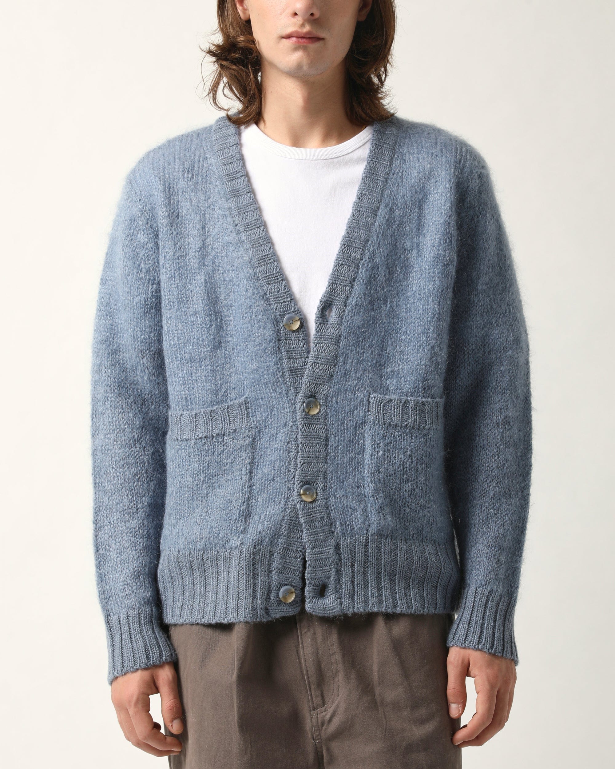 Mohair Cardigan - Blue - Image 3