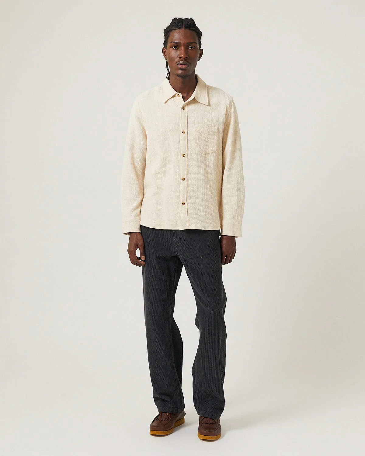 Pigment Dyed Waffle LS - Natural - Image 2