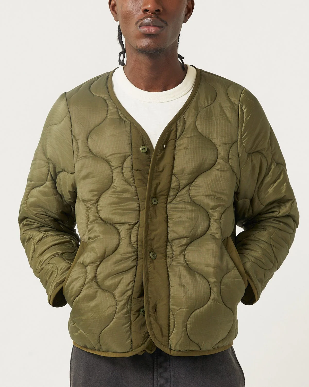 Quilted Liner Jacket - Army - Image 2