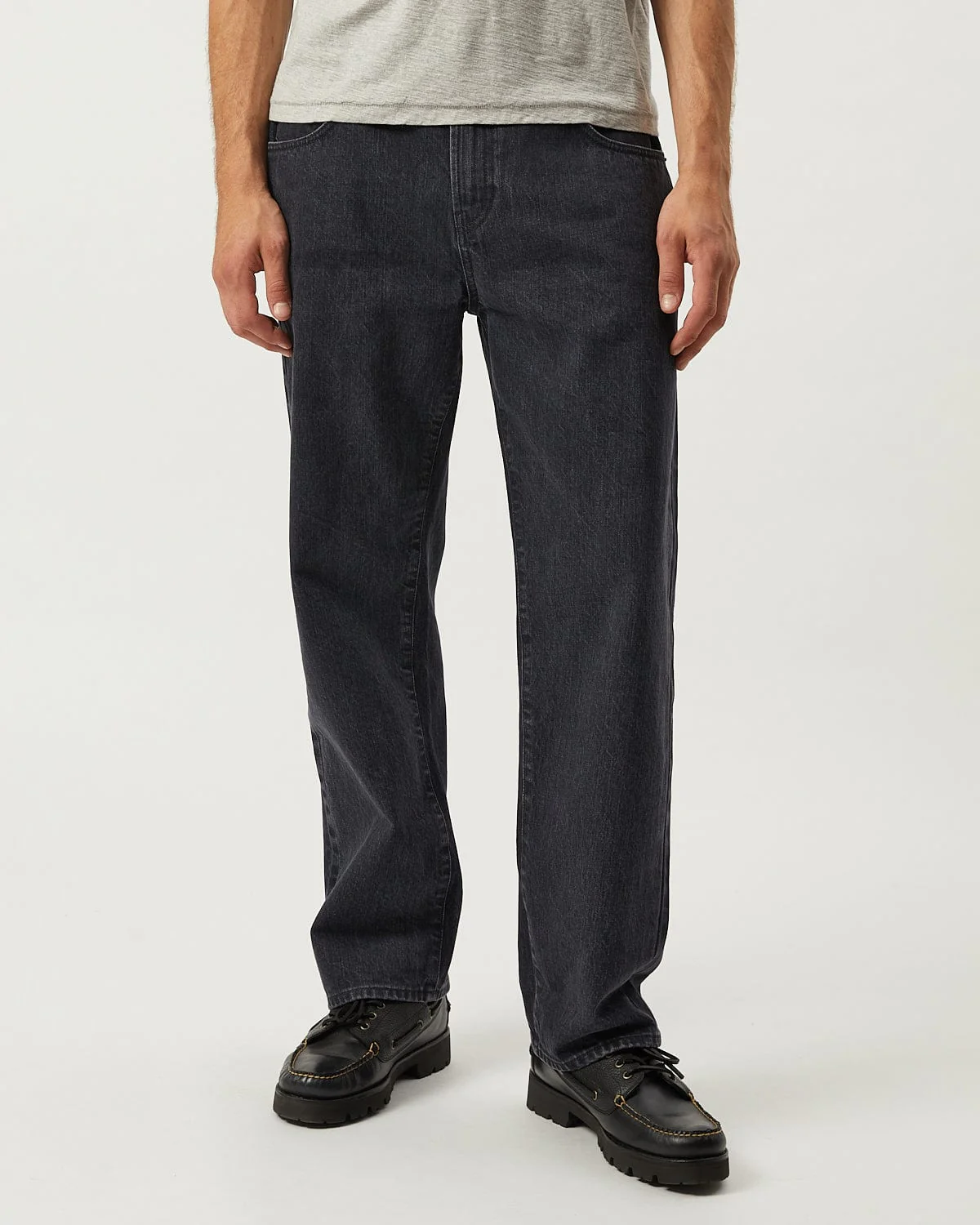Selvedge 5 Pocket Jean - Washed Black - Image 4