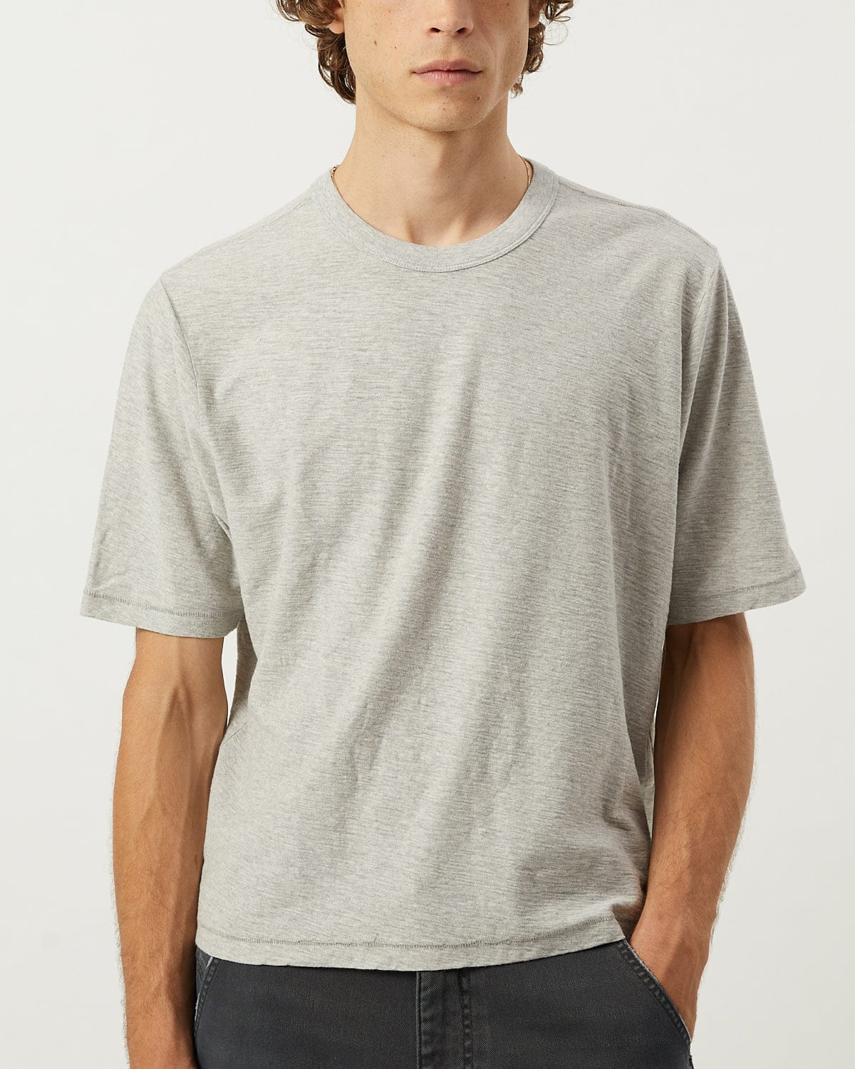 Slub Tee - Heather Grey - Image 2