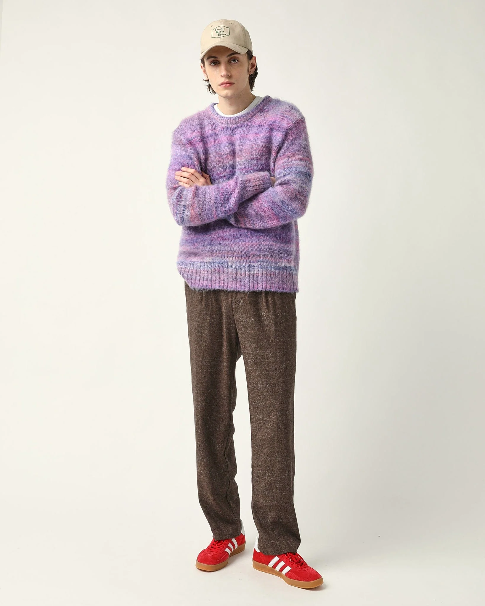 Space Dye Mohair Crewneck - Purple - Image 2