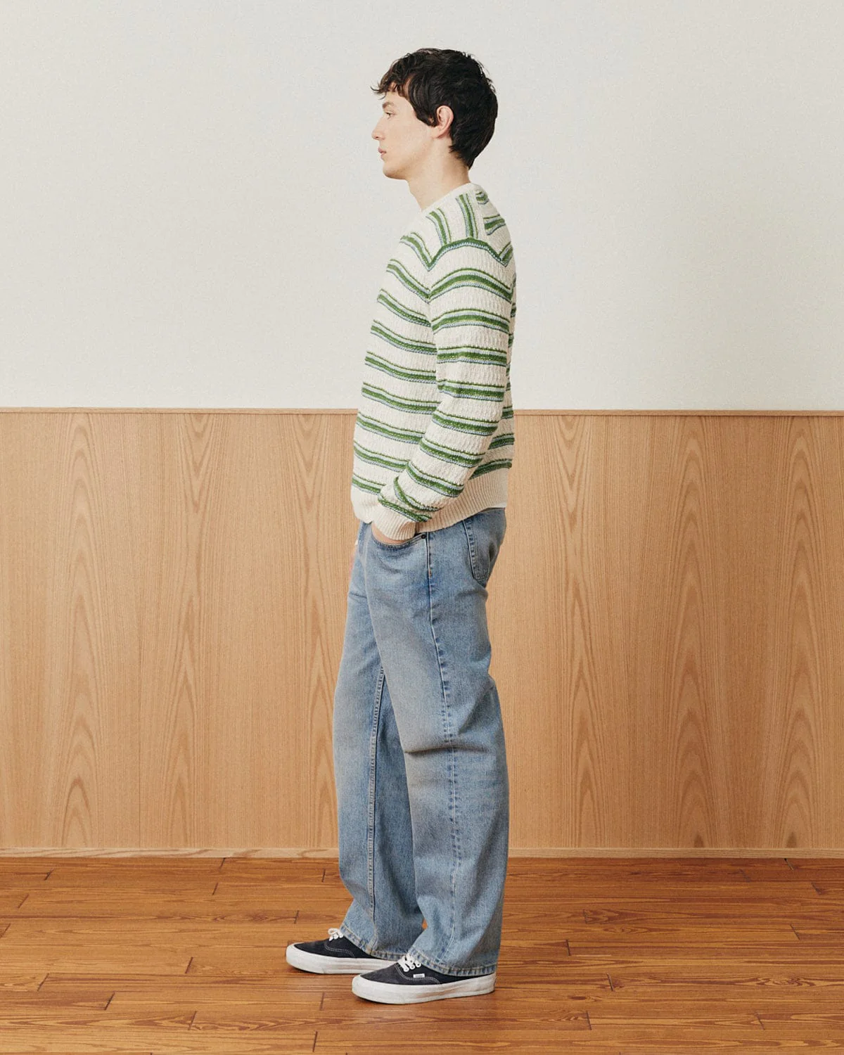 Stripe Linen Silk Crewneck - Image 5