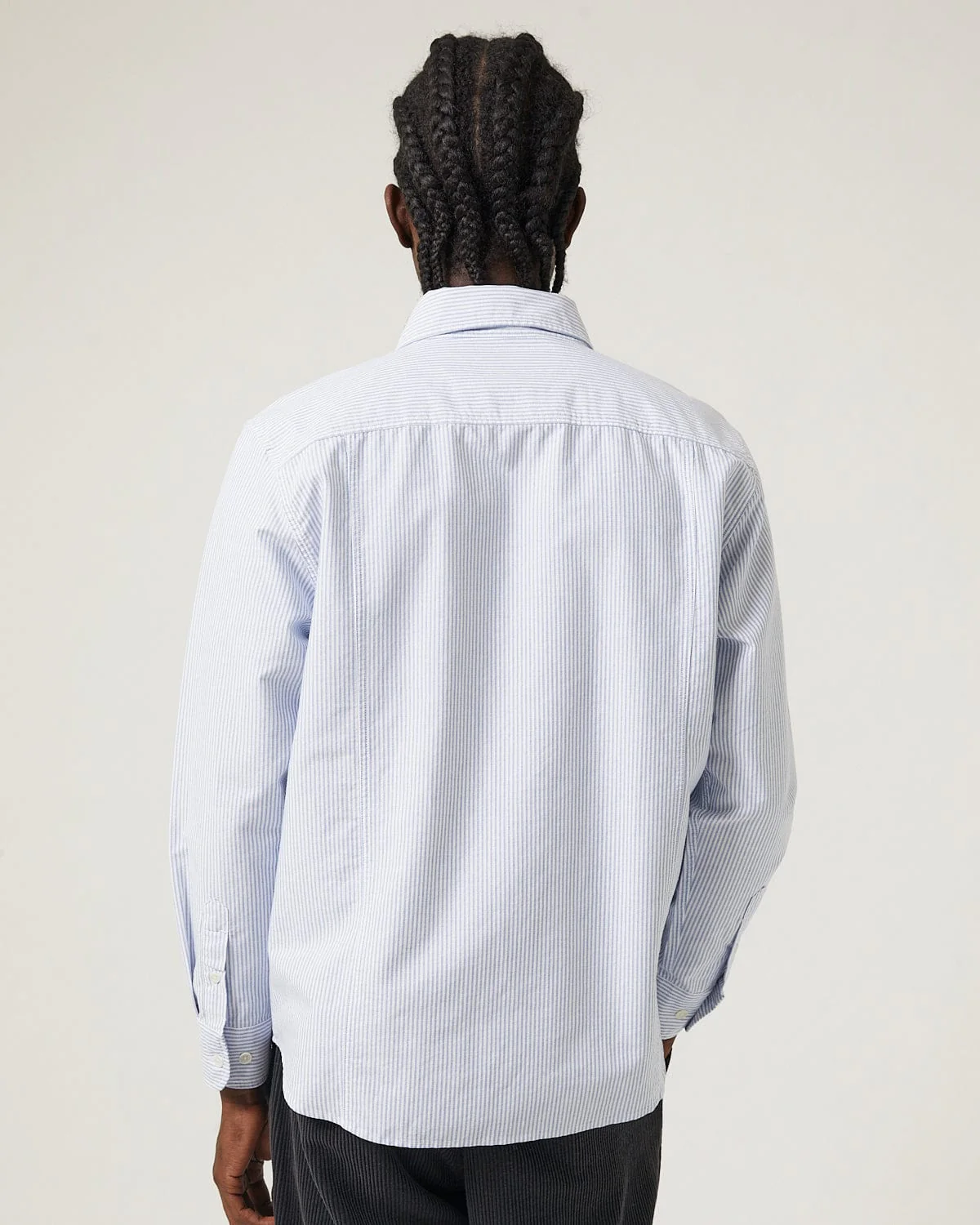 Stripe Oxford LS - Blue - Image 5