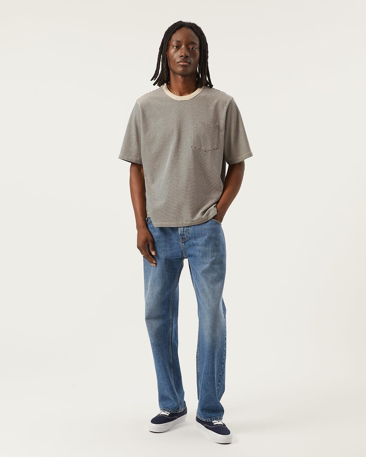 Stripe Tee - Navy - Image 2