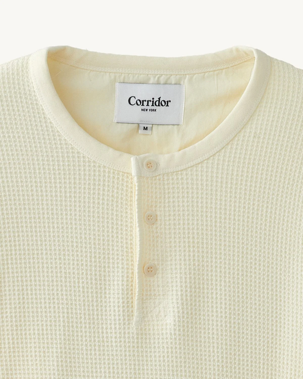 Waffle Henley - Natural - Image 2