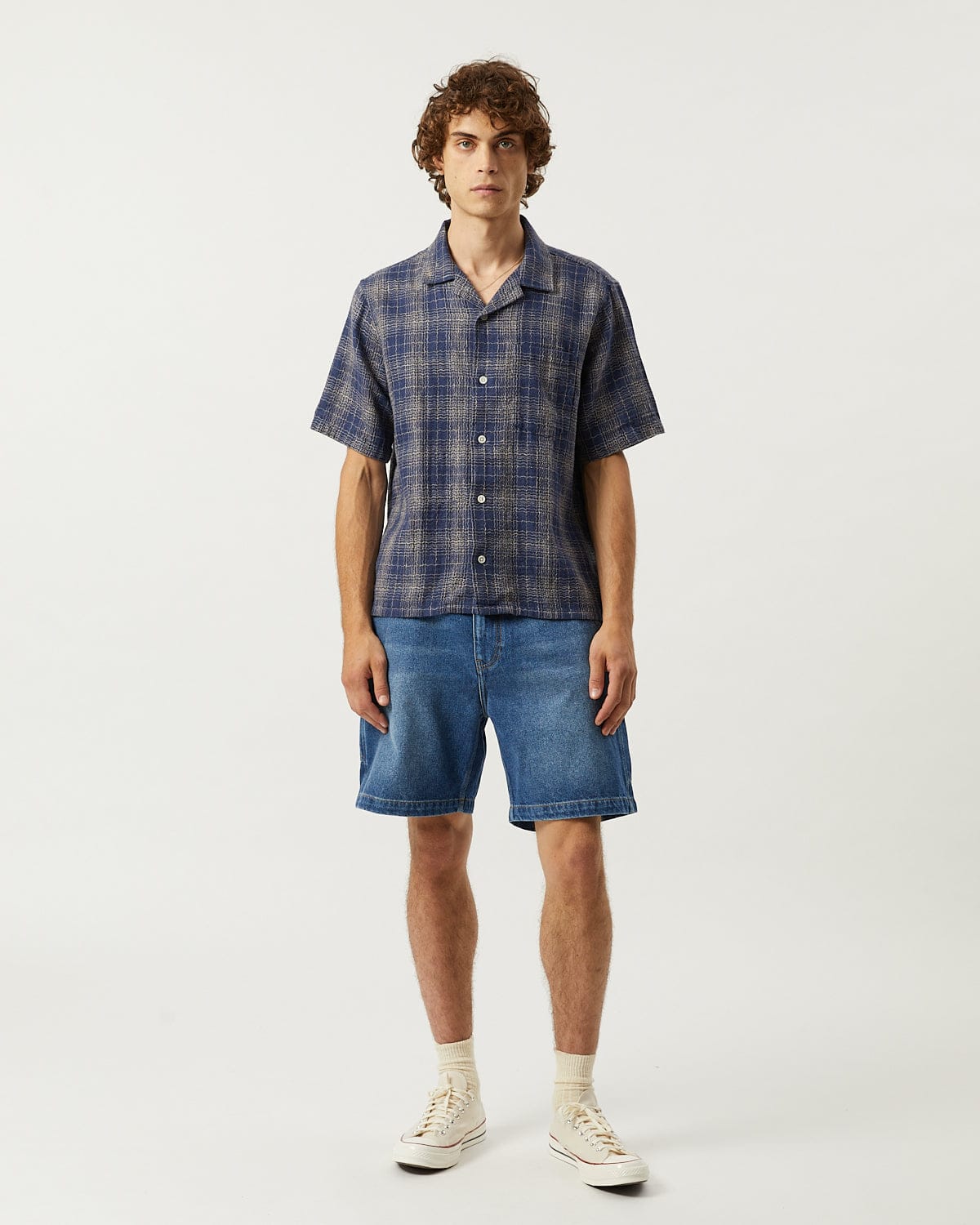 Wavy Linen SS - Navy - Image 2